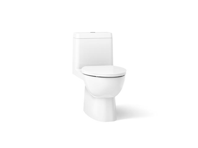 Reach® One-piece compact elongated toilet with skirted trapway