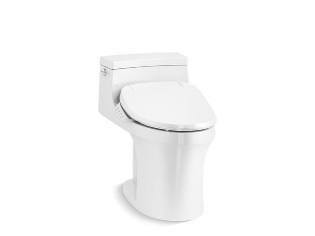 San Souci® Hidden cord one-piece compact elongated toilet