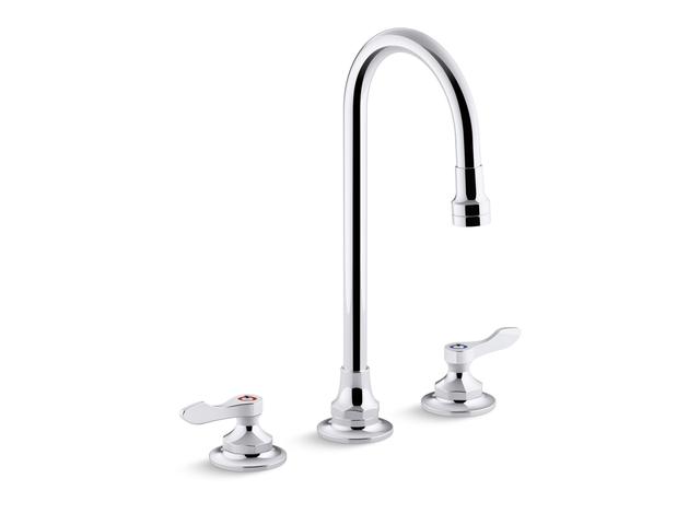 Triton® Bowe® 1.0 gpm widespread bathroom sink faucet with aerated flow, gooseneck spout and lever handles