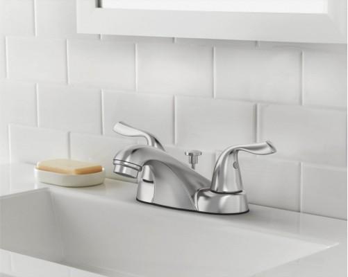 Project Source Satin Bathroom Sink Faucet